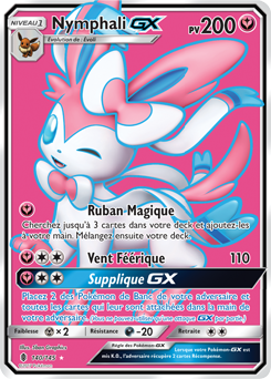 Carte Pokémon Pokémon Full Art Nymphali GX 140/145 de la série Gardiens Ascendants