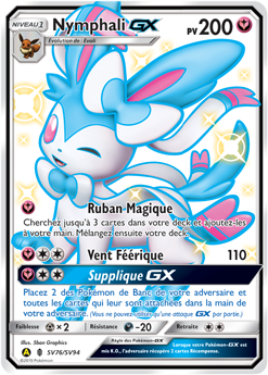 Carte Pokémon Nymphali GX SV76/SV94 de la série Destinées Occultes en vente au meilleur prix