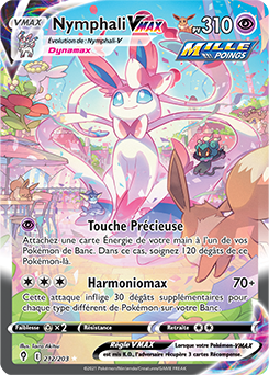 Carte Pokémon Rainbow VMAX Nymphali VMAX 212/203 de la série Évolution Céleste