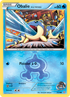Carte Pokémon Commune Obalie de la Team Aqua 3/34 de la série Double Danger