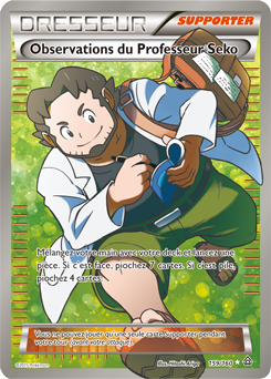 Carte Pokémon Dresseur Full Art Observations du Professeur Seko 159/160 de la série Primo Choc