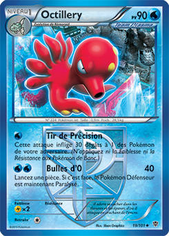 Carte Pokémon Peu commune Octillery 19/101 de la série Explosion Plasma