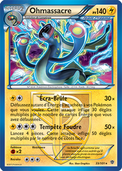 Carte Pokémon Holographique Rare Ohmassacre 33/101 de la série Explosion Plasma