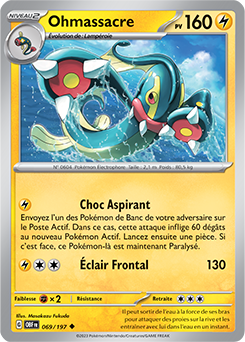 Carte Pokémon Peu commune Ohmassacre 69/197 de la série Flammes Obsidiennes