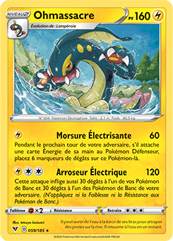 Carte Pokémon Ohmassacre 059/185 de la série Voltage Éclatant en vente au meilleur prix