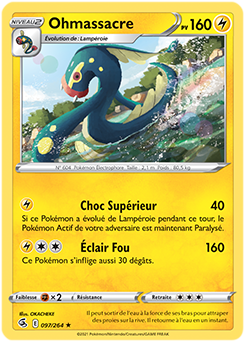 Carte Pokémon Rare Ohmassacre 97/264 de la série Poing de Fusion