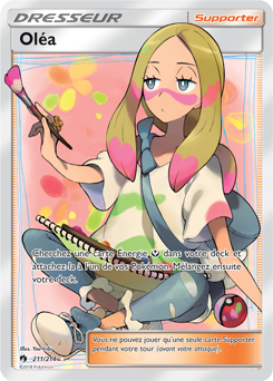 Carte Pokémon Dresseur Full Art Oléa 211/214 de la série Tonnerre Perdu
