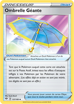 Carte Pokémon Ombrelle Géante 157/189 de la série Ténèbres Embrasées en vente au meilleur prix
