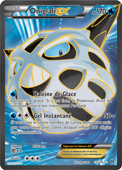 Carte Pokémon Pokémon Full Art Oniglali EX 155/162 de la série Impulsion Turbo