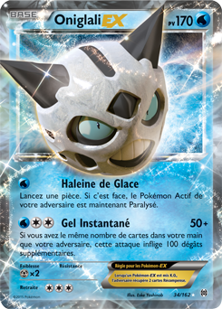 Carte Pokémon Pokémon EX Oniglali EX 34/162 de la série Impulsion Turbo