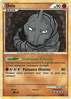 Carte Pokémon Commune Onix 56/95 de la série Déchaînement