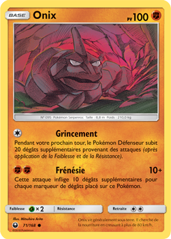 Carte Pokémon Onix 71/168 de la série Tempête Céleste en vente au meilleur prix