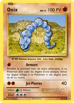 Carte Pokémon Onix 61/108 de la série Évolutions en vente au meilleur prix