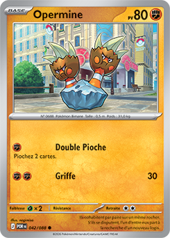 Carte Pokémon Opermine 42/88 de la série Équilibre Parfait en vente au meilleur prix