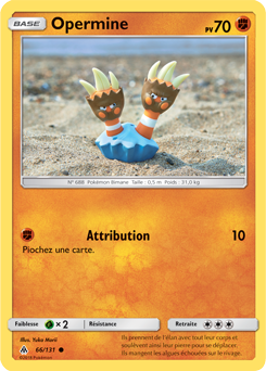 Carte Pokémon Commune Opermine 66/131 de la série Lumière Interdite