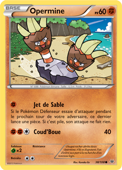 Carte Pokémon Opermine 38/108 de la série Ciel Rugissant en vente au meilleur prix