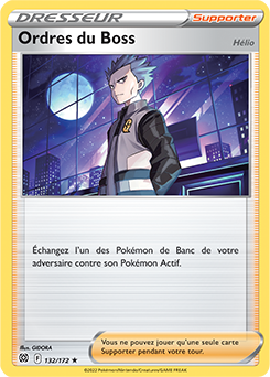 Carte Pokémon Holographique rare Ordres du Boss 132/172 de la série Stars Étincelantes