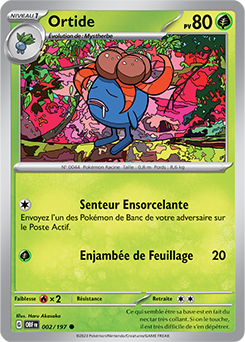 Carte Pokémon Ortide 2/197 de la série Flammes Obsidiennes en vente au meilleur prix