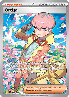 Carte Pokémon Ultra rare Ortiga 219/197 de la série Flammes Obsidiennes