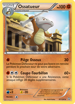 Carte Pokémon Rare Ossatueur 61/124 de la série Dragons Éxaltés