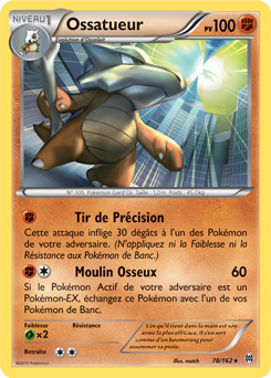 Carte Pokémon Rare Ossatueur 78/162 de la série Impulsion Turbo