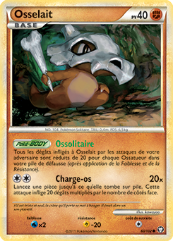 Carte Pokémon Commune Osselait 60/102 de la série Triomphe
