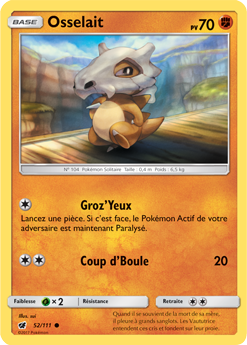 Carte Pokémon Osselait 52/111 de la série Invasion Carmin en vente au meilleur prix