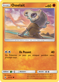 Carte Pokémon Commune Osselait 57/131 de la série Lumière Interdite