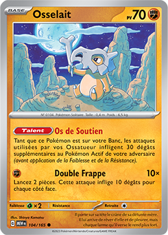 Carte Pokémon Osselait 104/165 de la série 151 en vente au meilleur prix