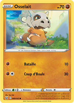 Carte Pokémon Osselait 69/163 de la série Styles de Combat en vente au meilleur prix