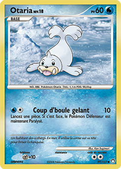 Carte Pokémon Commune Otaria 97/123 de la série Trésors Mystérieux