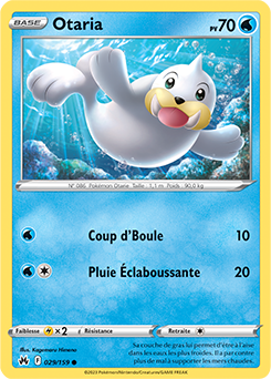 Carte Pokémon Communes Otaria 029/159 de la série Zénith Suprême