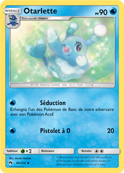 Carte Pokémon Peu commune Otarlette 66/214 de la série Tonnerre Perdu