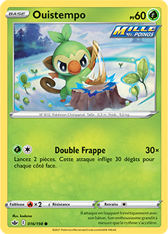 Carte Pokémon Ouistempo 16/198 de la série Règne de Glace en vente au meilleur prix