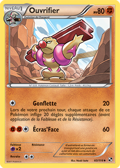 Carte Pokémon Ouvrifier 60/114 de la série Noir & Blanc en vente au meilleur prix