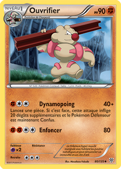 Carte Pokémon Ouvrifier 80/135 de la série Tempête Plasma en vente au meilleur prix