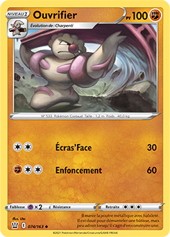 Carte Pokémon Ouvrifier 74/163 de la série Styles de Combat en vente au meilleur prix