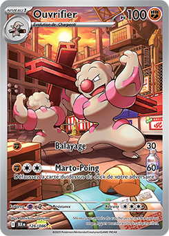 Carte Pokémon Illustration rare Ouvrifier 126/86 de la série Foudre Noire