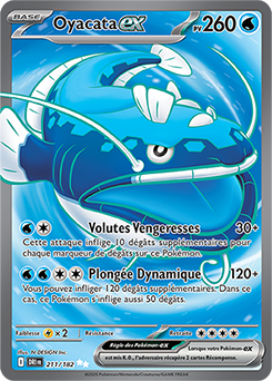 Carte Pokémon Ultra rare Oyacata ex 211/182 de la série Rivalités Destinées