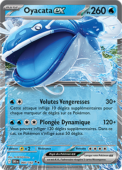 Carte Pokémon Double rare Oyacata ex 66/182 de la série Rivalités Destinées