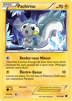 Carte Pokémon Pachirisu 37/116 de la série Glaciation Plasma en vente au meilleur prix