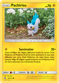 Carte Pokémon Pachirisu 80/214 de la série Tonnerre Perdu en vente au meilleur prix