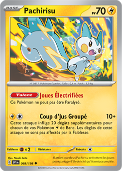 Carte Pokémon Pachirisu 068/198 de la série Écarlate et Violet en vente au meilleur prix