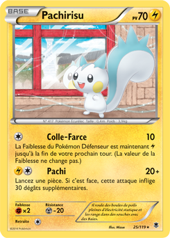 Carte Pokémon Pachirisu 25/119 de la série Vigueur Spectrale en vente au meilleur prix