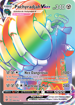 Carte Pokémon Pachyradjah VMAX 199/192 de la série Clash des Rebelles en vente au meilleur prix