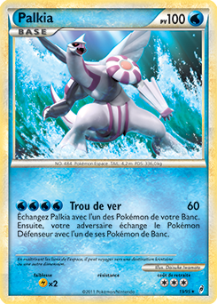 Carte Pokémon Holographique Rare Palkia 19/95 de la série Appel des Légendes