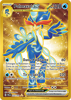 Carte Pokémon Hyper rare Palmaval ex 273/193 de la série Évolutions à Paldea