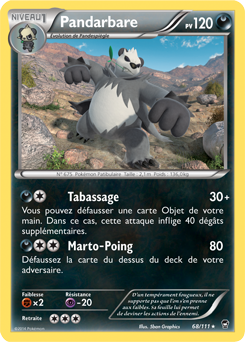 Carte Pokémon Pandarbare 68/111 de la série Poings Furieux en vente au meilleur prix