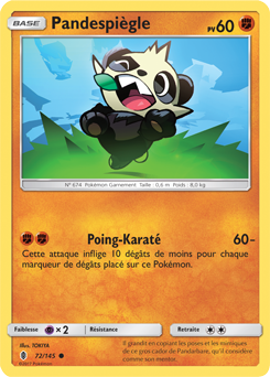 Carte Pokémon Commune Pandespiègle 72/145 de la série Gardiens Ascendants