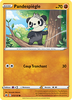 Carte Pokémon Communes Pandespiègle 072/159 de la série Zénith Suprême
